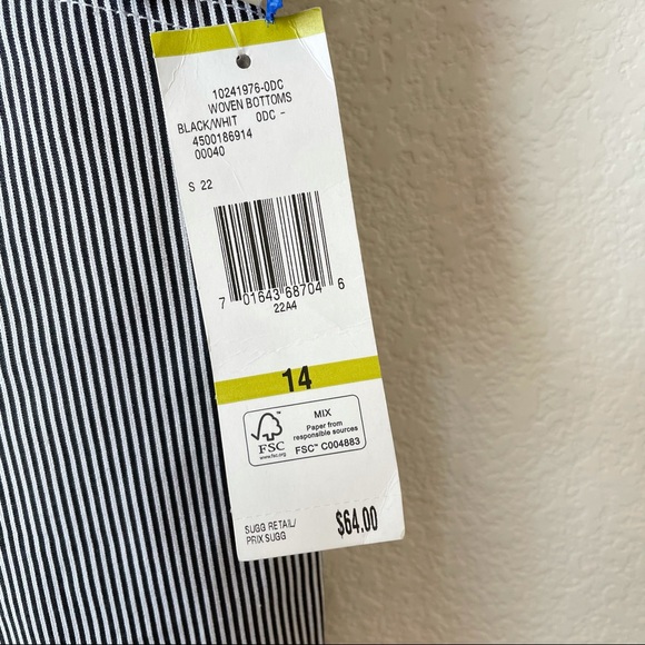 NWT Jones NY Stripe Capri Pant - Picture 5 of 10